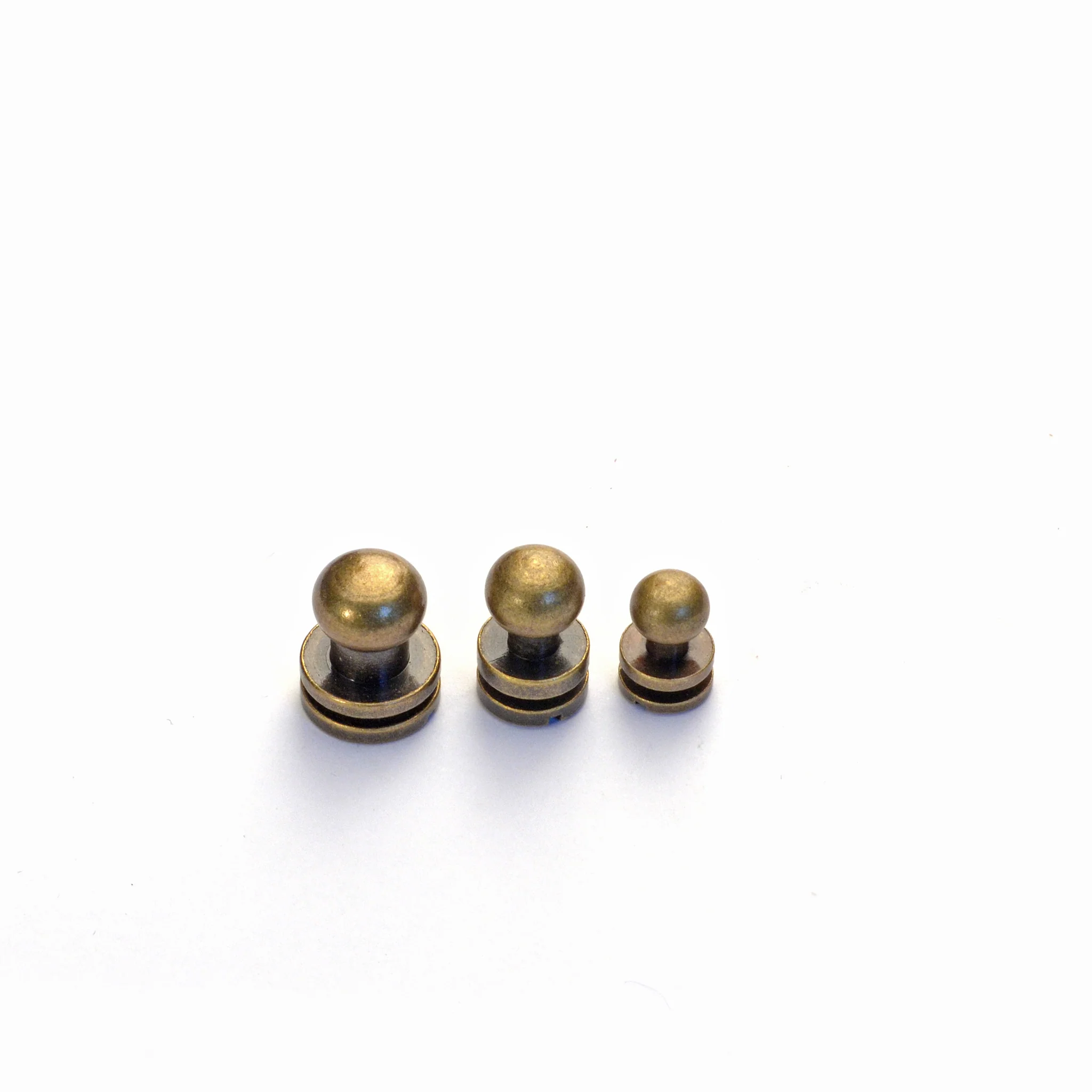 Antique Brass Button Stud (Sam Browne)