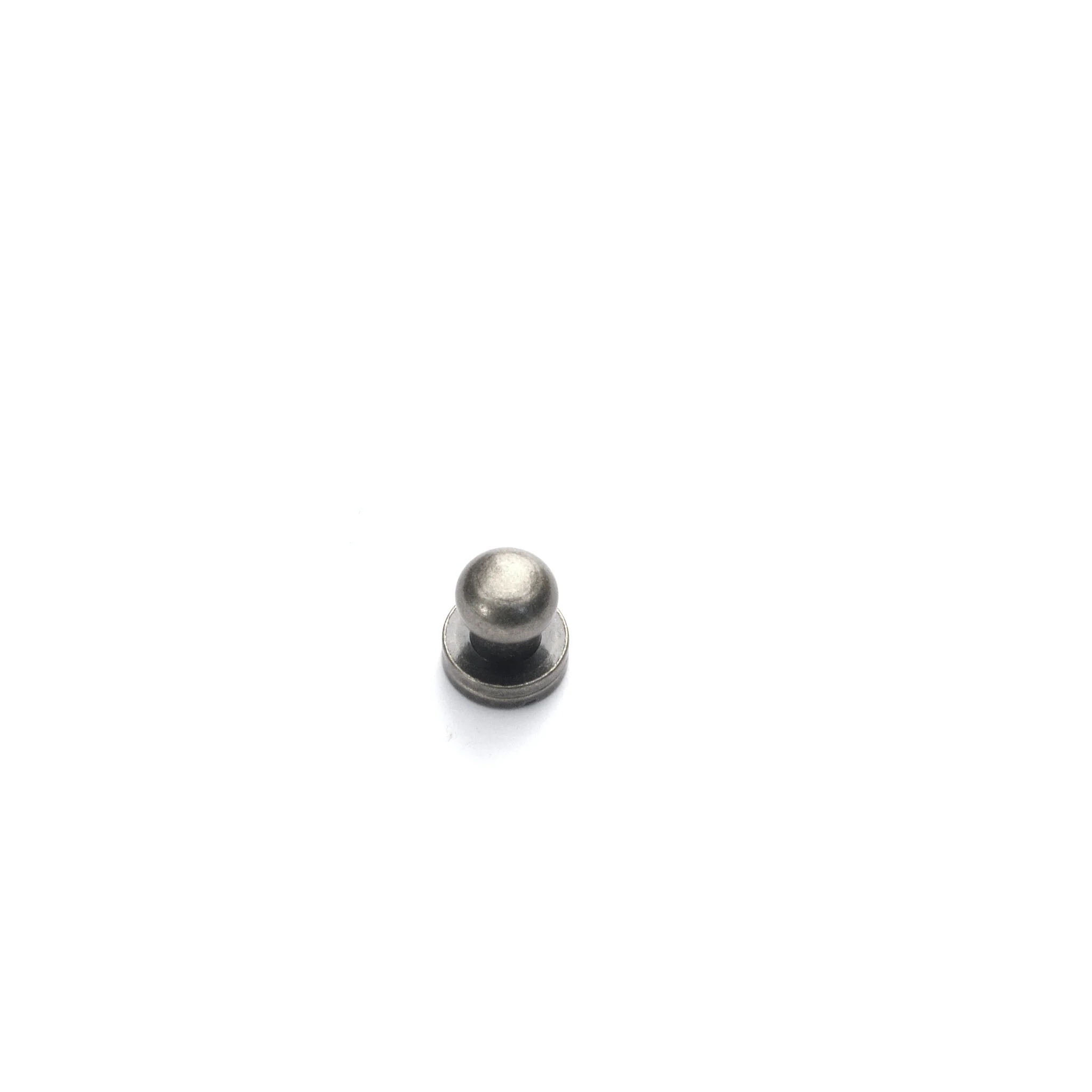 Antique Nickel Button Stud (Sam Browne) - Image 4
