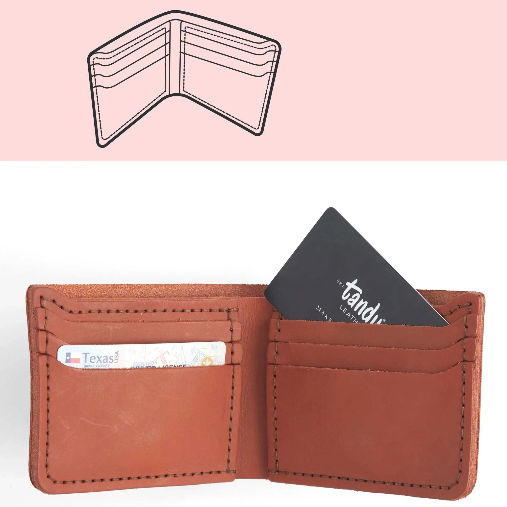 Bifold Wallet Paper Pattern - Image 3