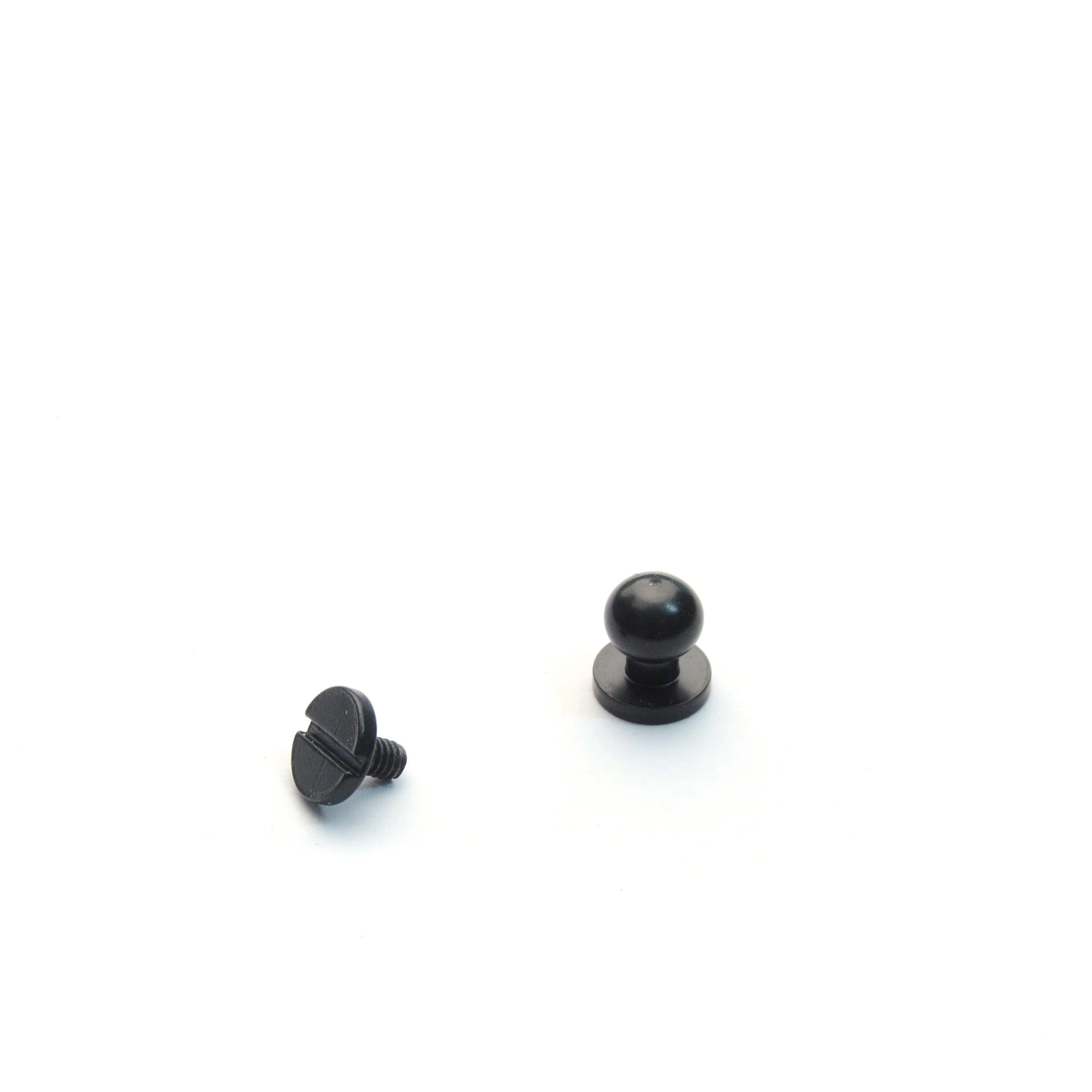 Black Plated Button Stud (Sam Browne) - Image 2