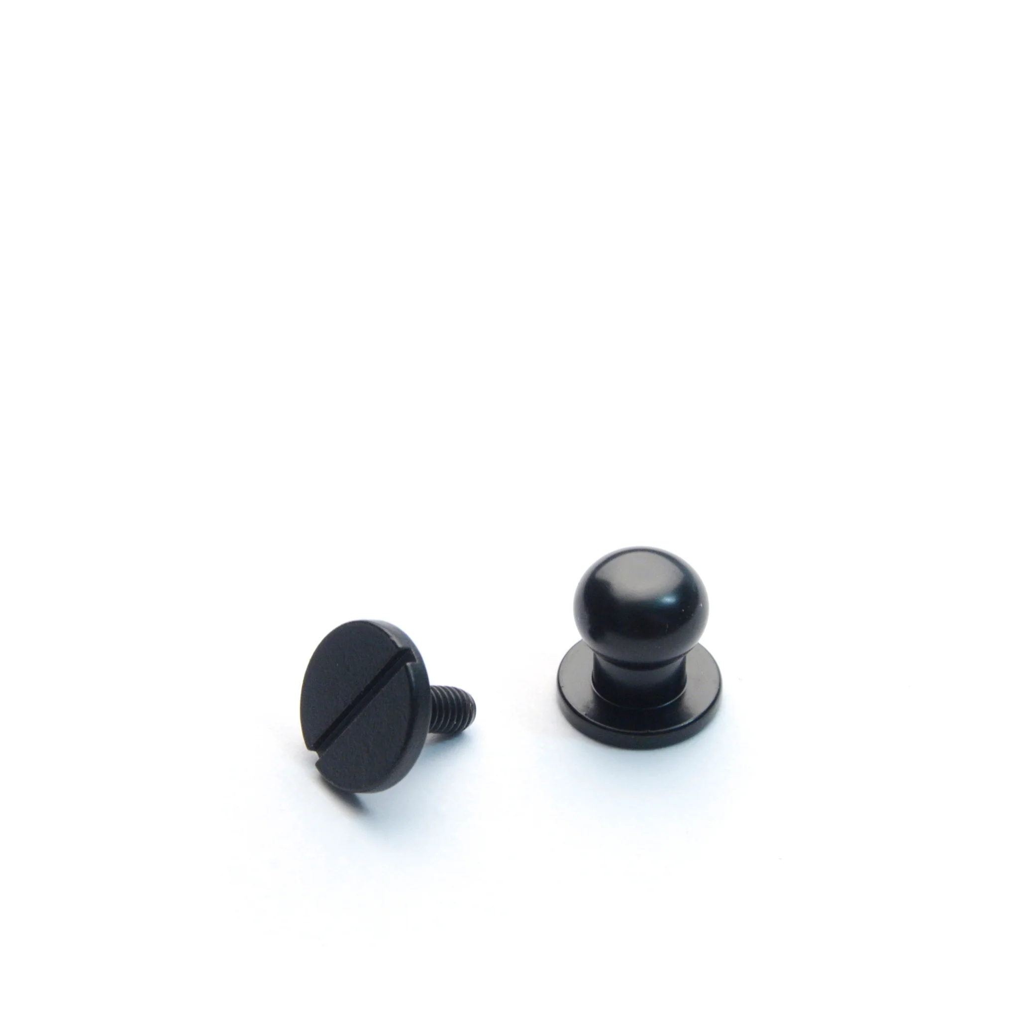 Black Plated Button Stud (Sam Browne) - Image 4