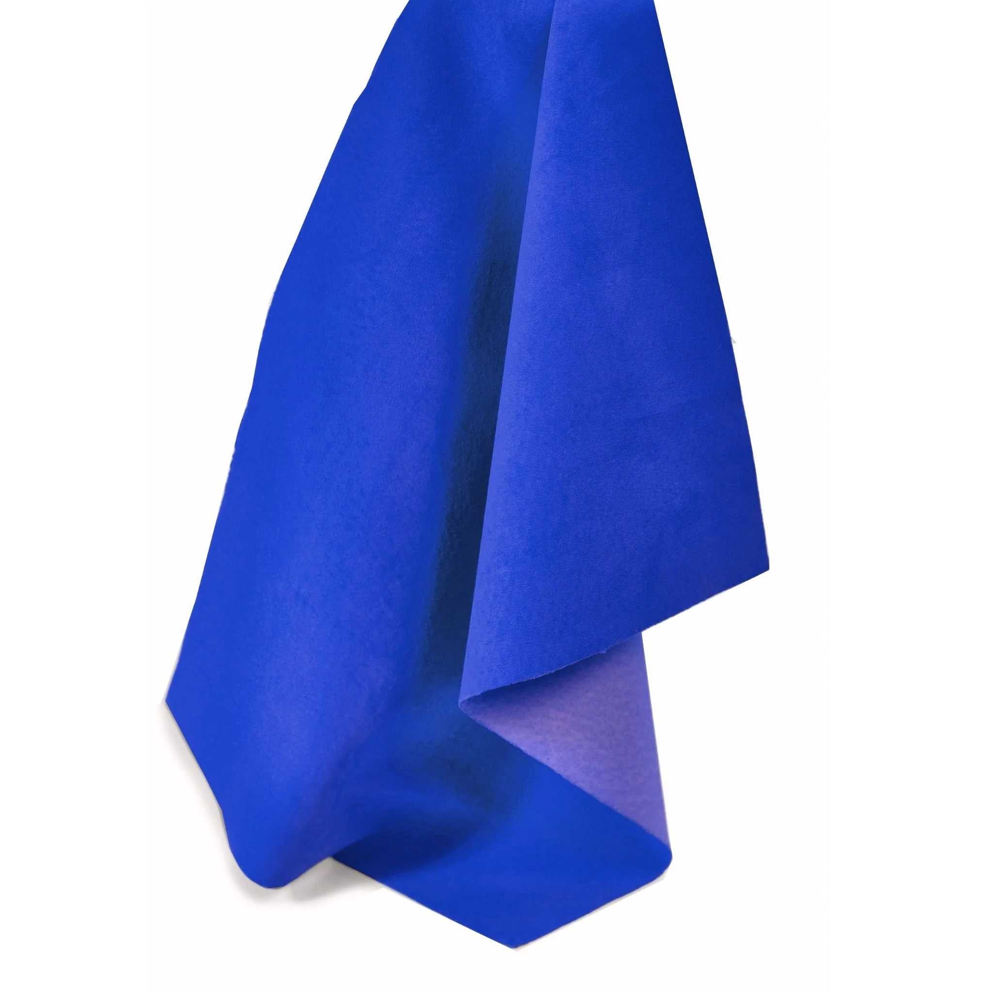 Bright Blue Lightweight Soft Suede