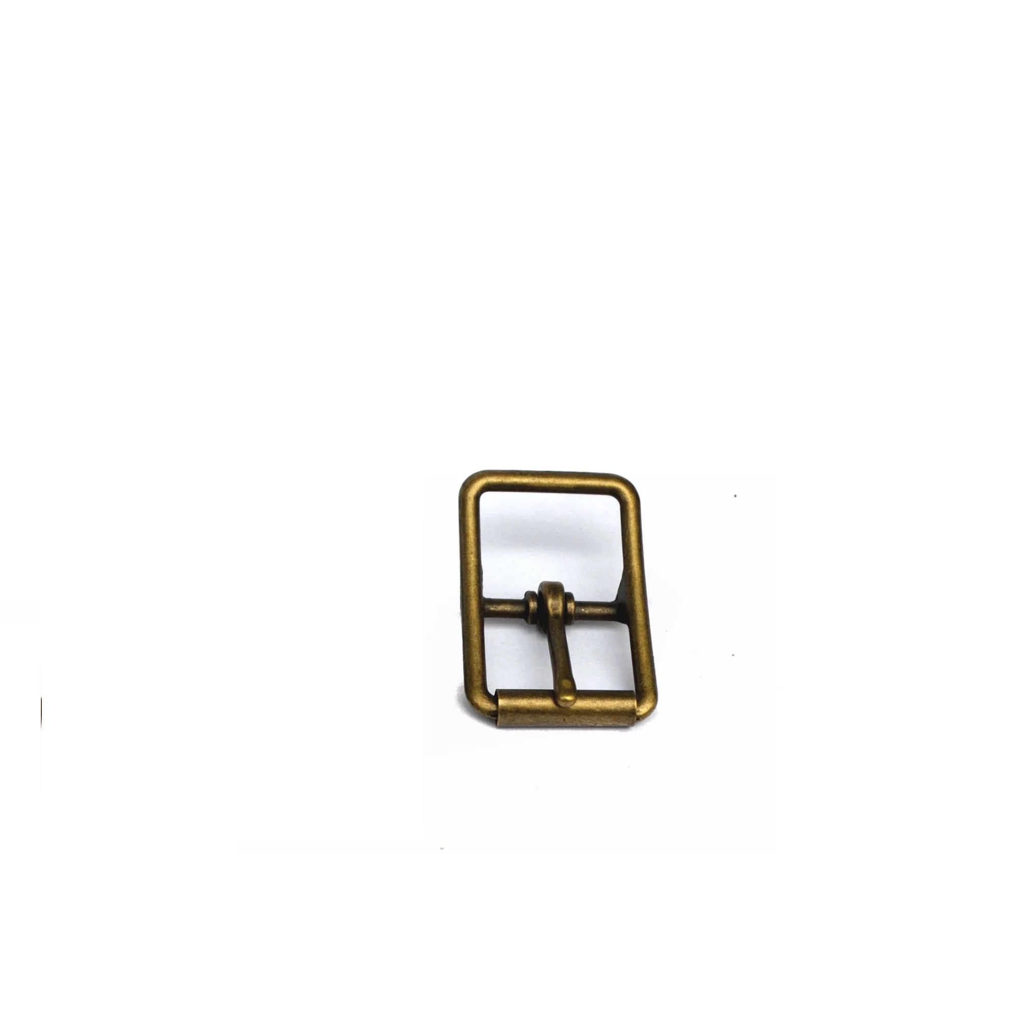 Centre Bar Strap Roller Buckle - Antique Brass