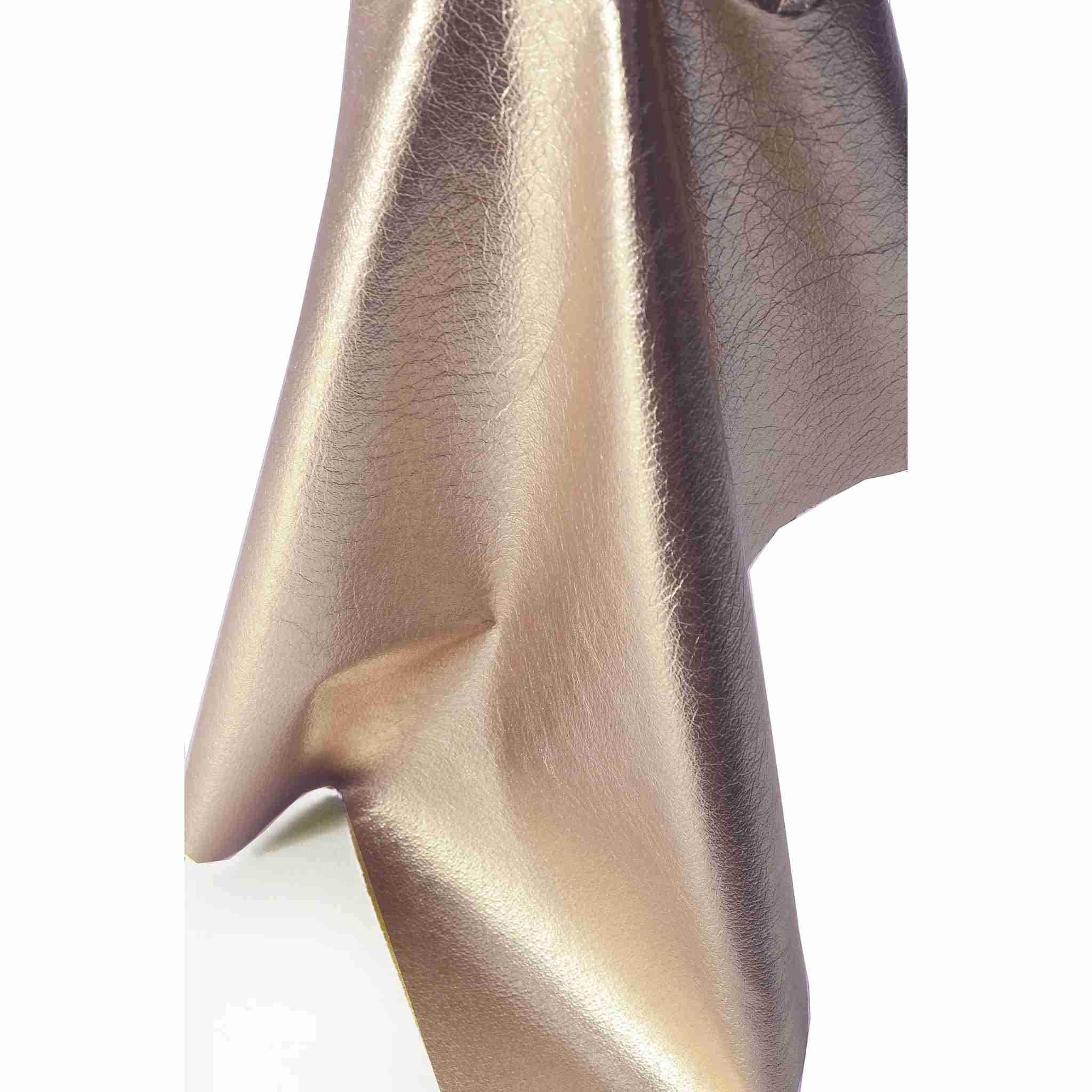 Champagne Metallic Foil Leather