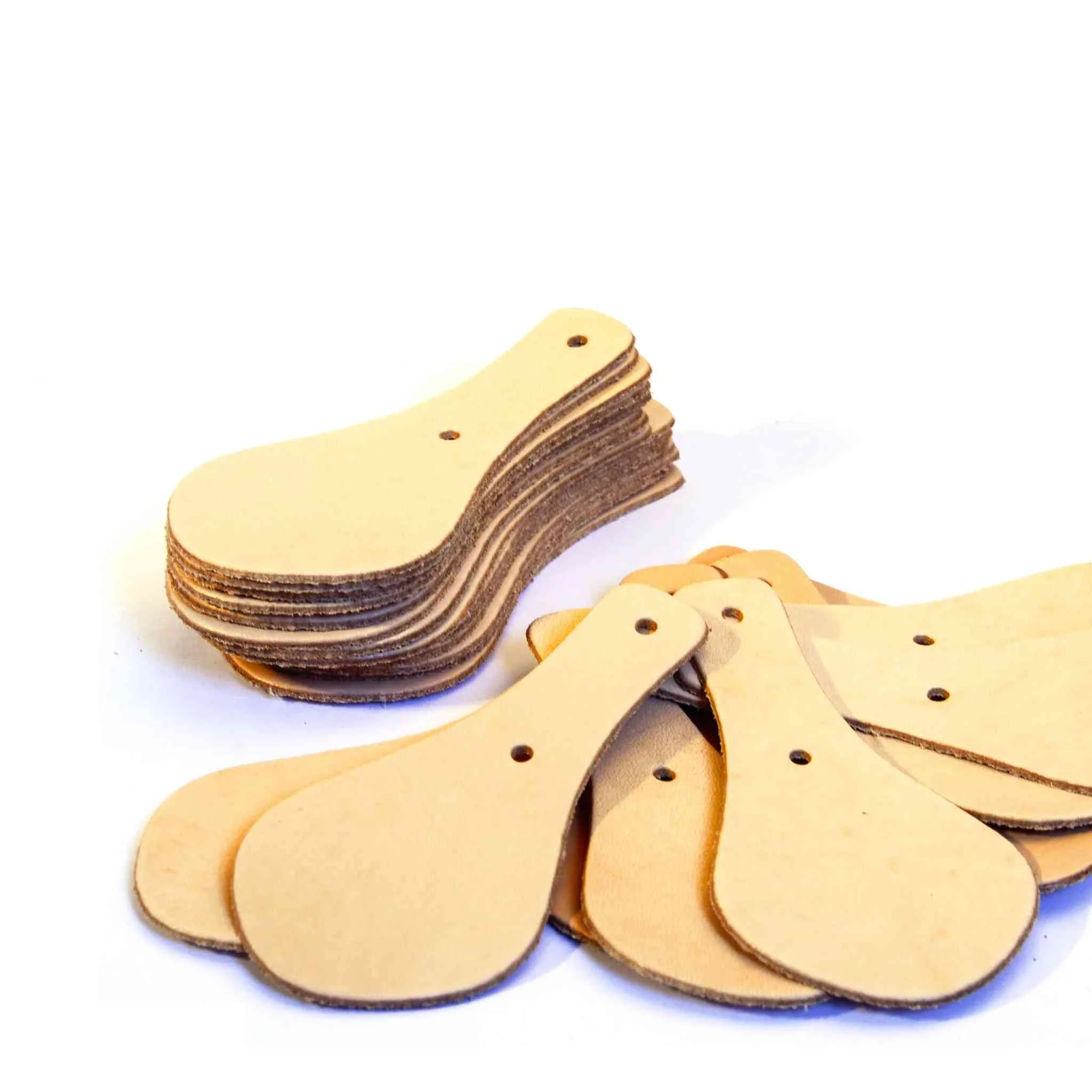 Economy Leather Keyring Oval