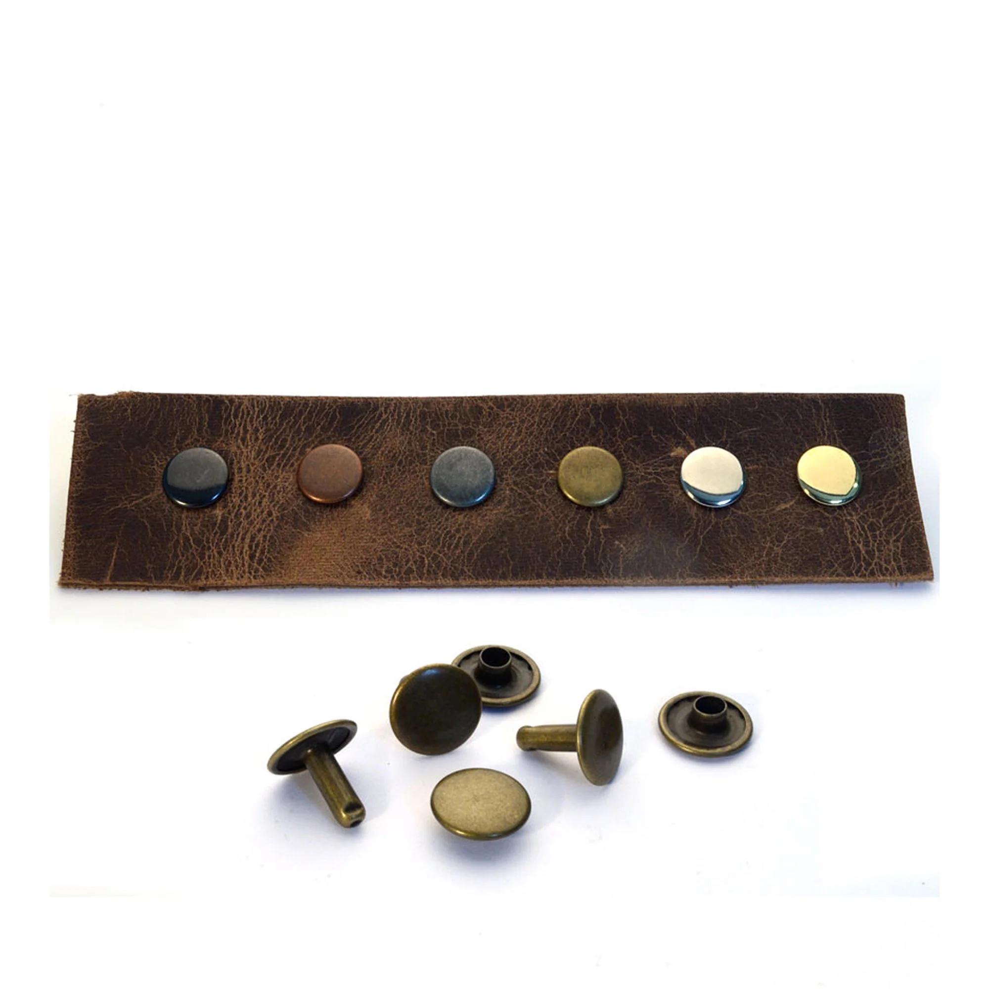 Wide Double Cap Rivets (Nickel Free)