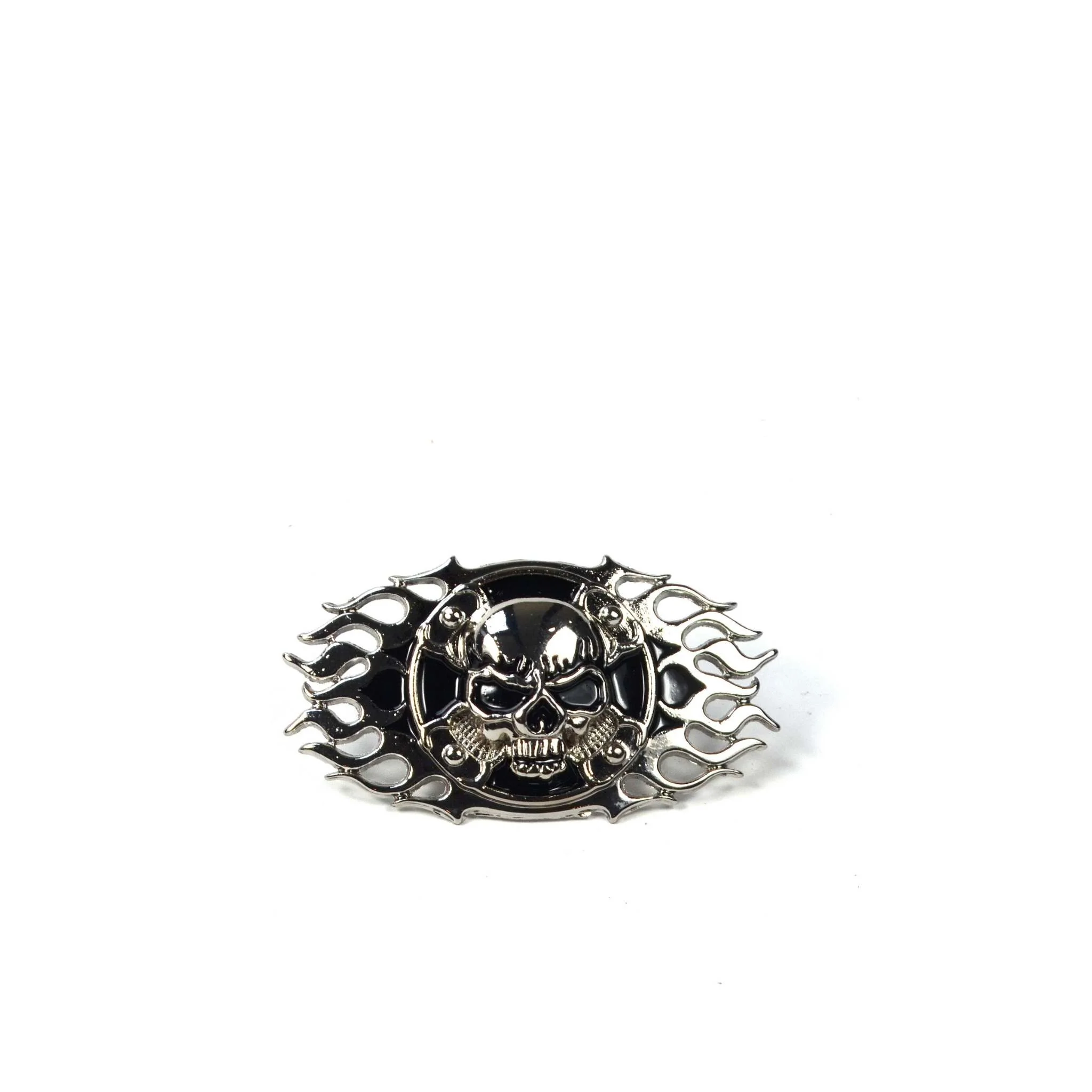 Flaming Skull Decorative Concho