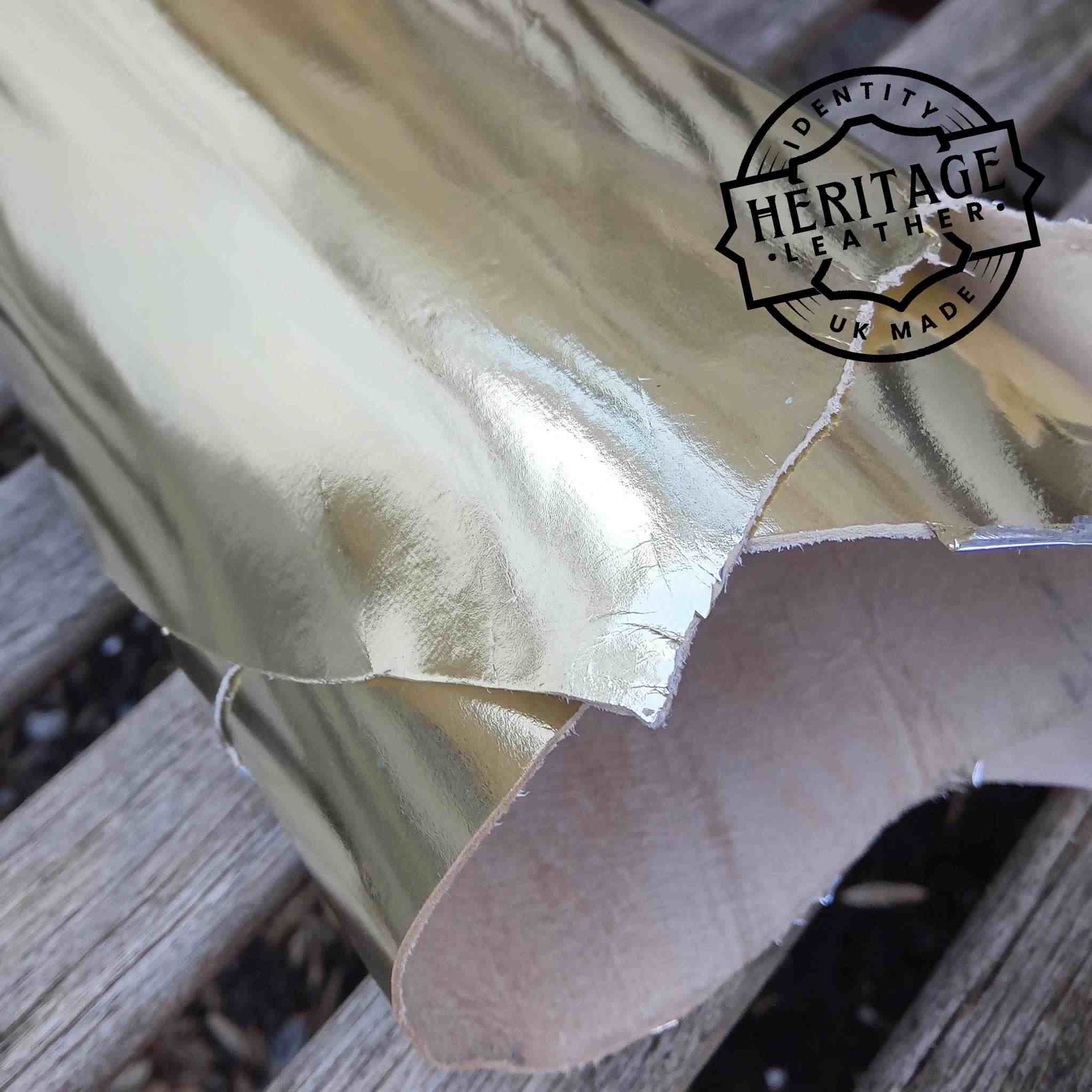 Heritage Metallic Gold Goat Leather - Image 3