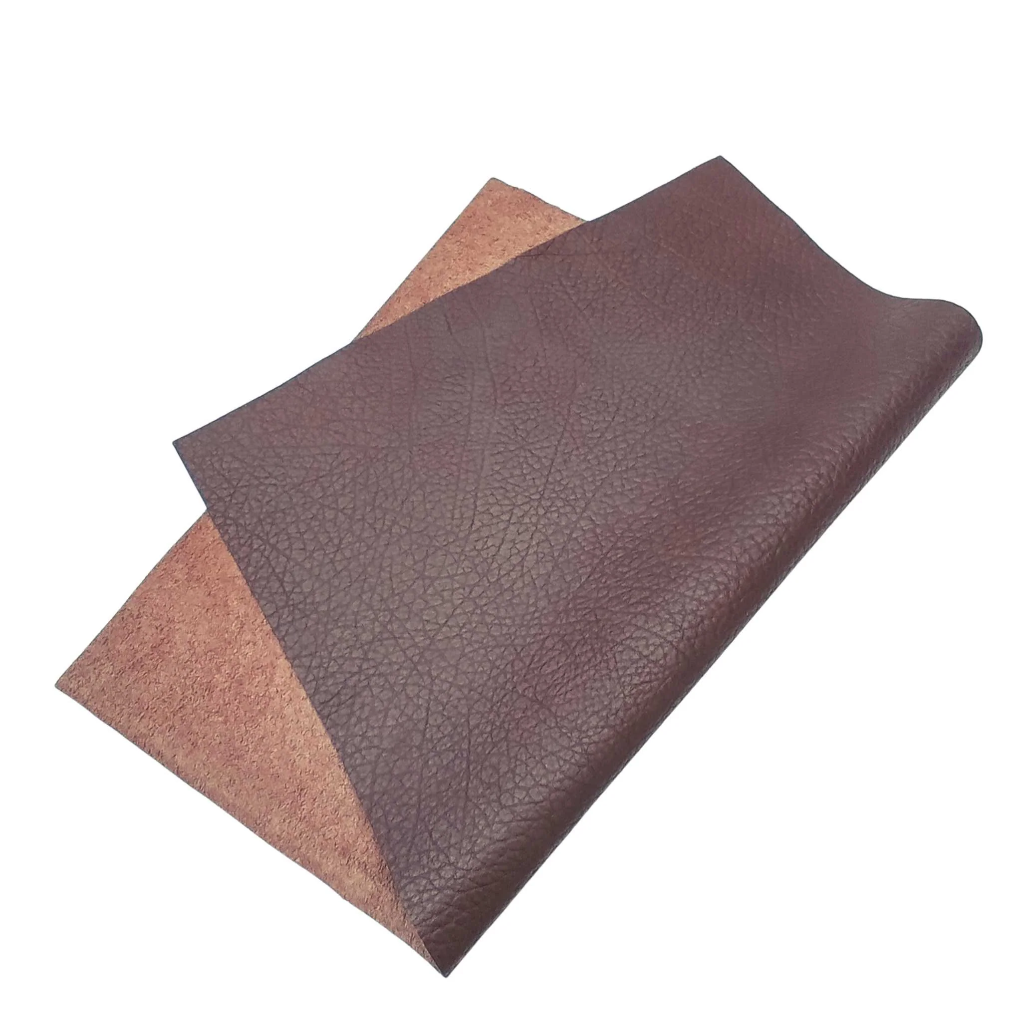 Lightweight Embossed Grain Cowhide Leather - Brown