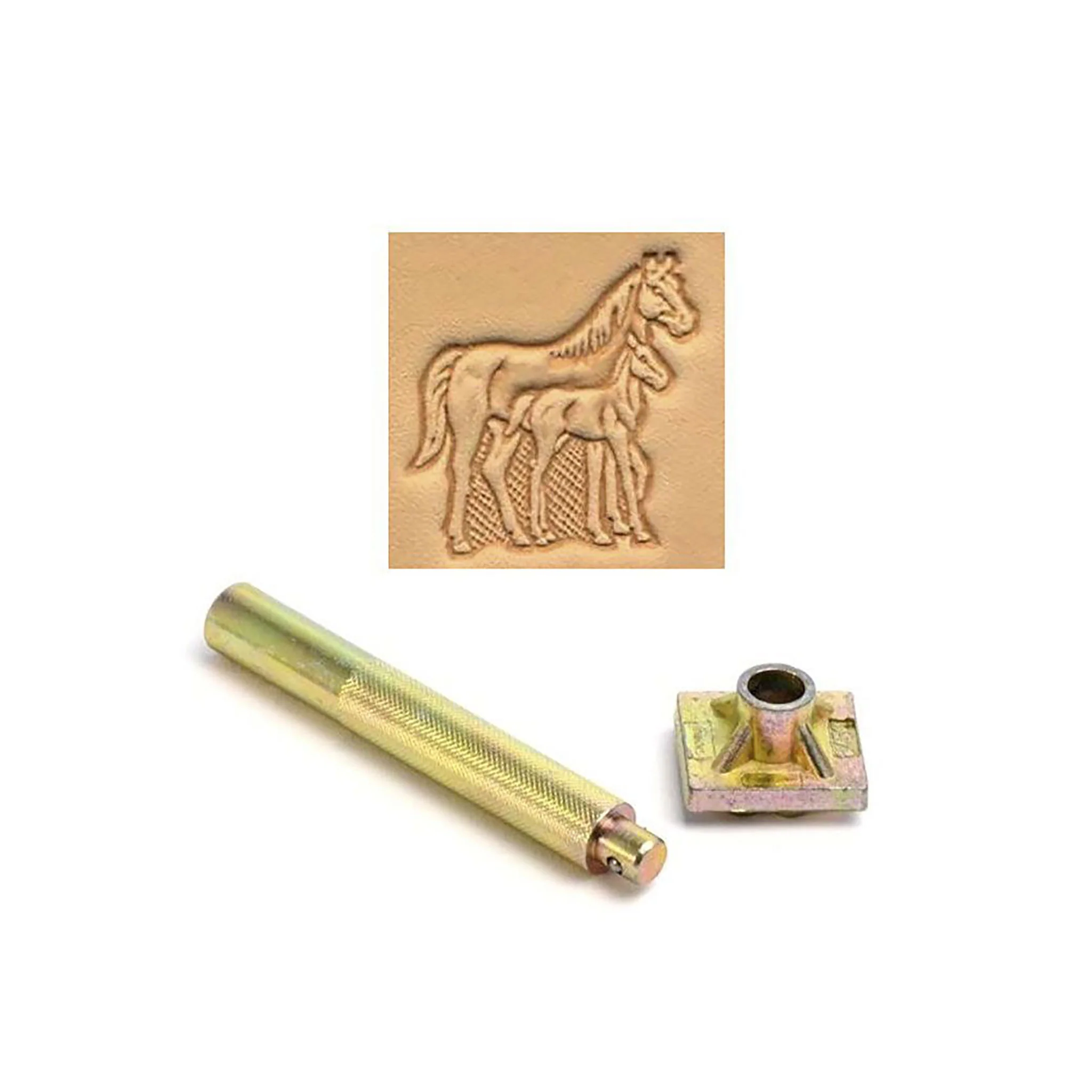 Mare & Foal 3D Embossing Stamp - Image 2