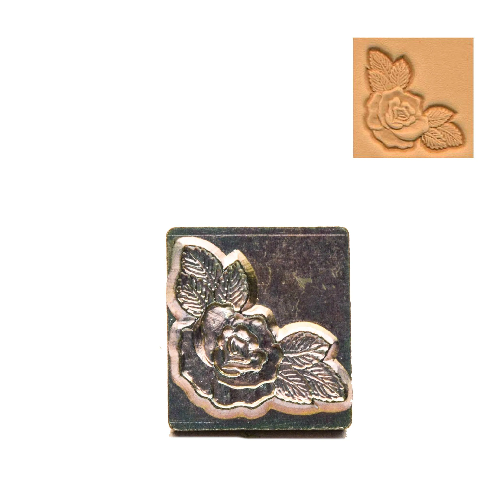 Rose Corner 3D Embossing Stamp
