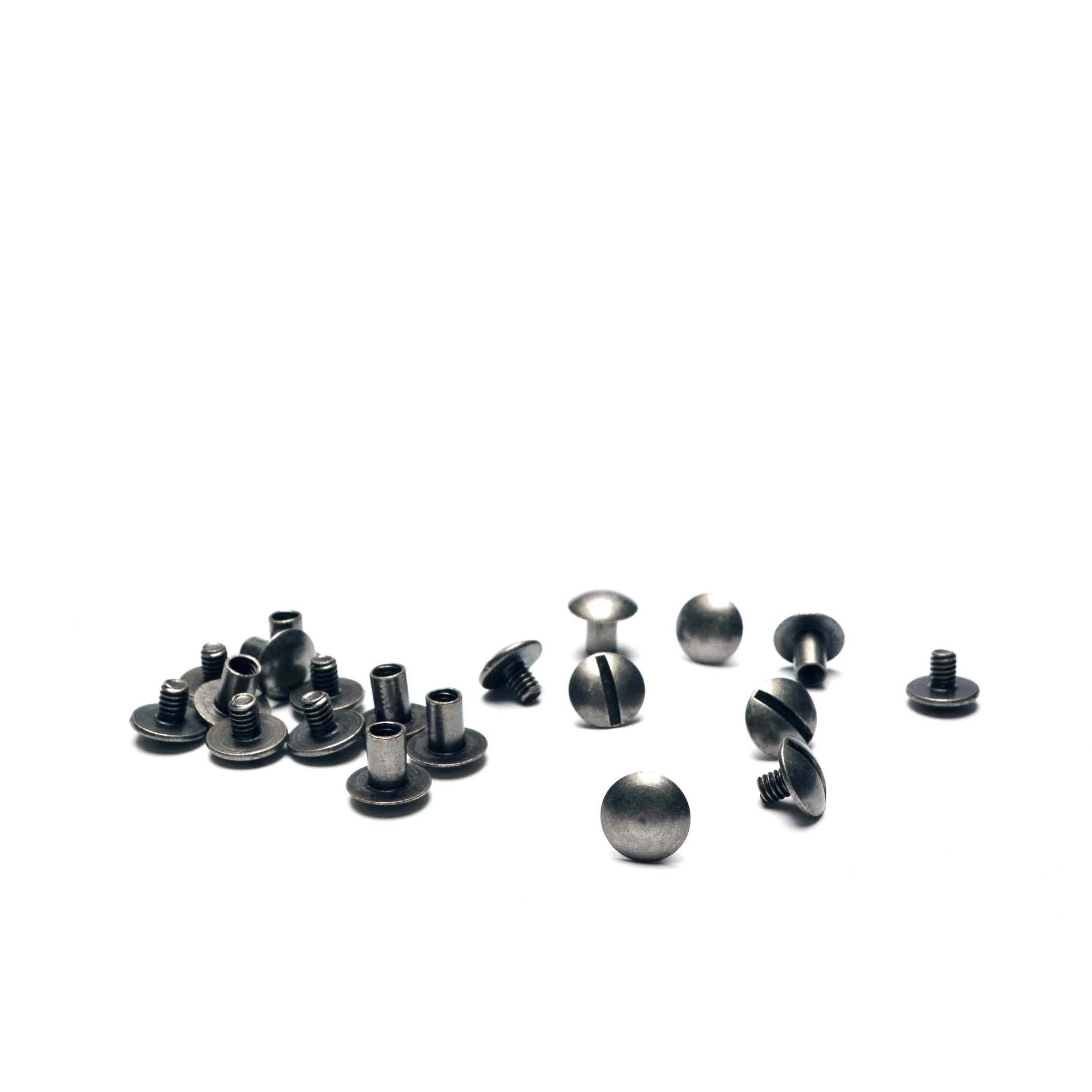 Closed Back Screwposts 6mm (1/4") Antique Nickel