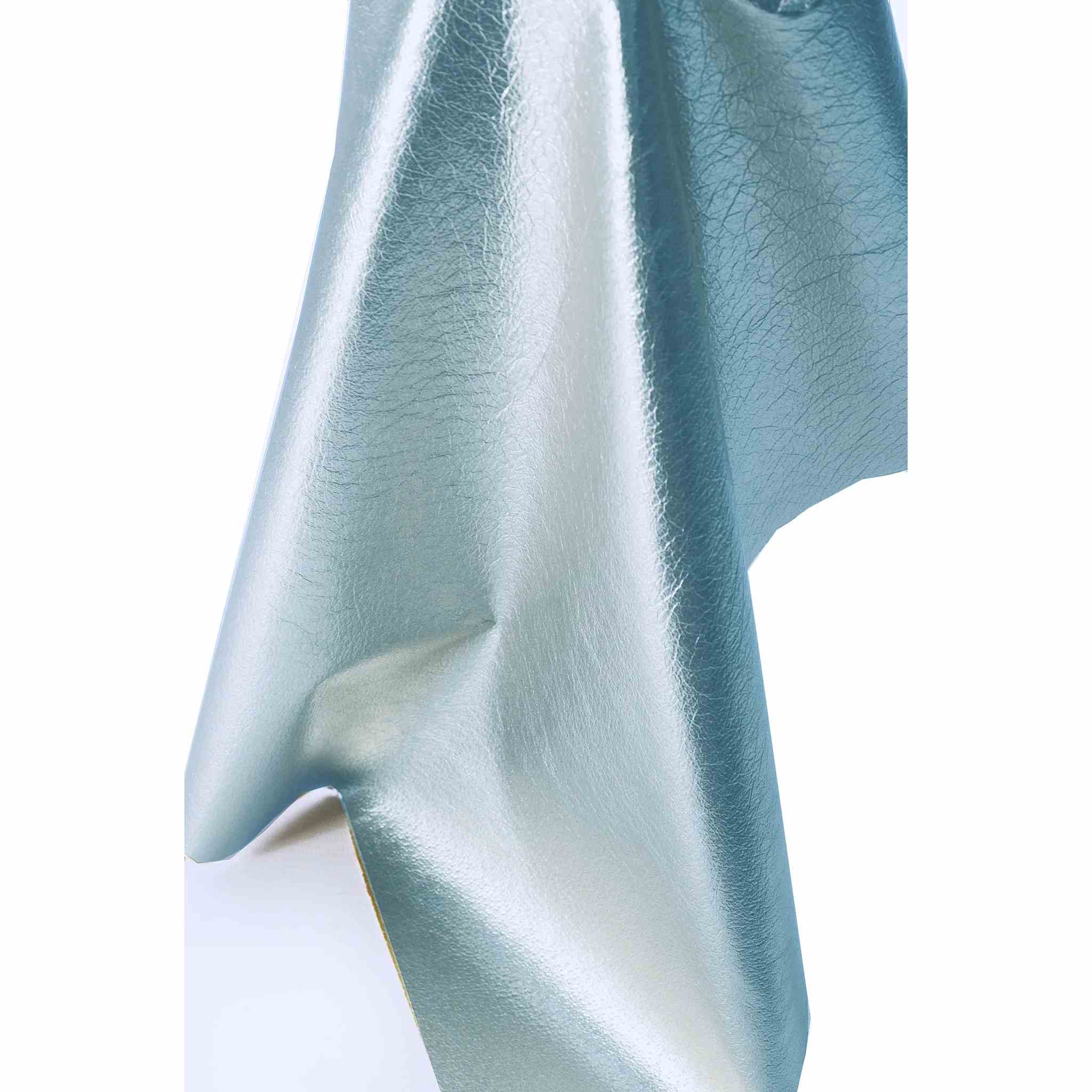 Silver Metallic Foil Leather