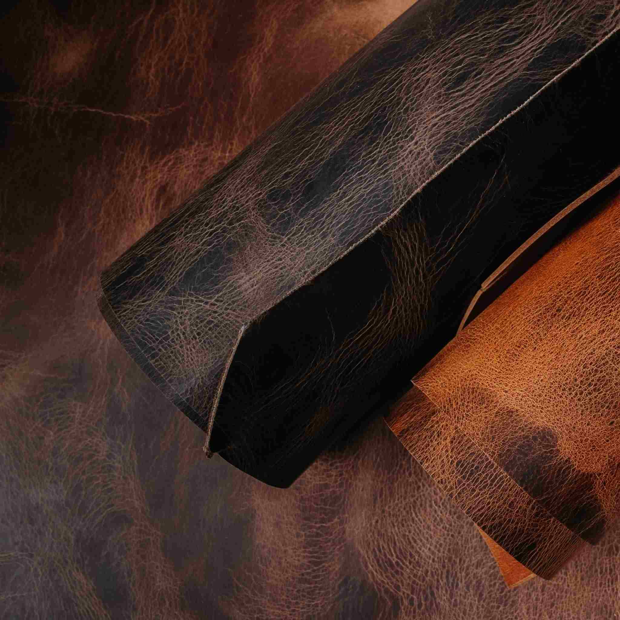 3.0-3.5mm Vintage/Distressed Leather Hide - Image 3