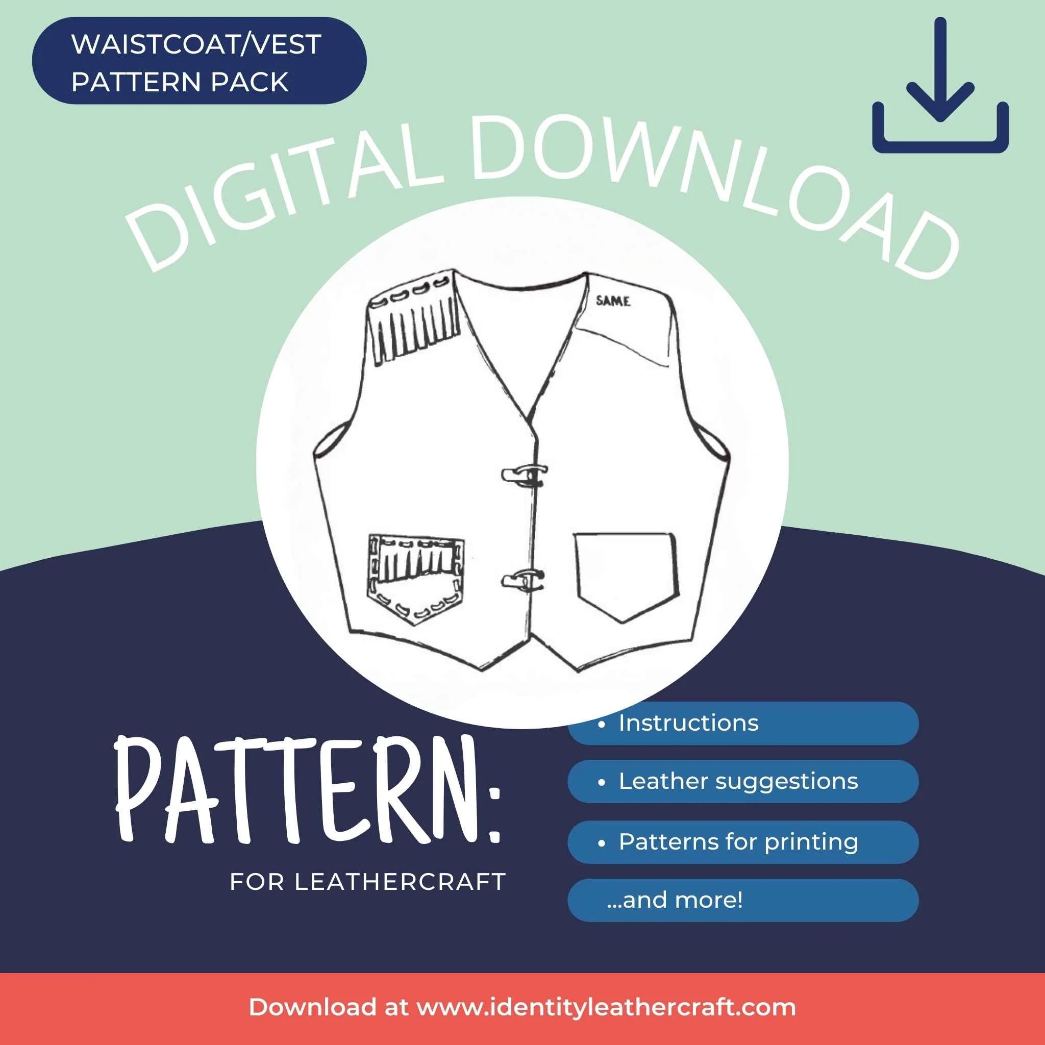 Waistcoat/Vest PATTERN DOWNLOAD