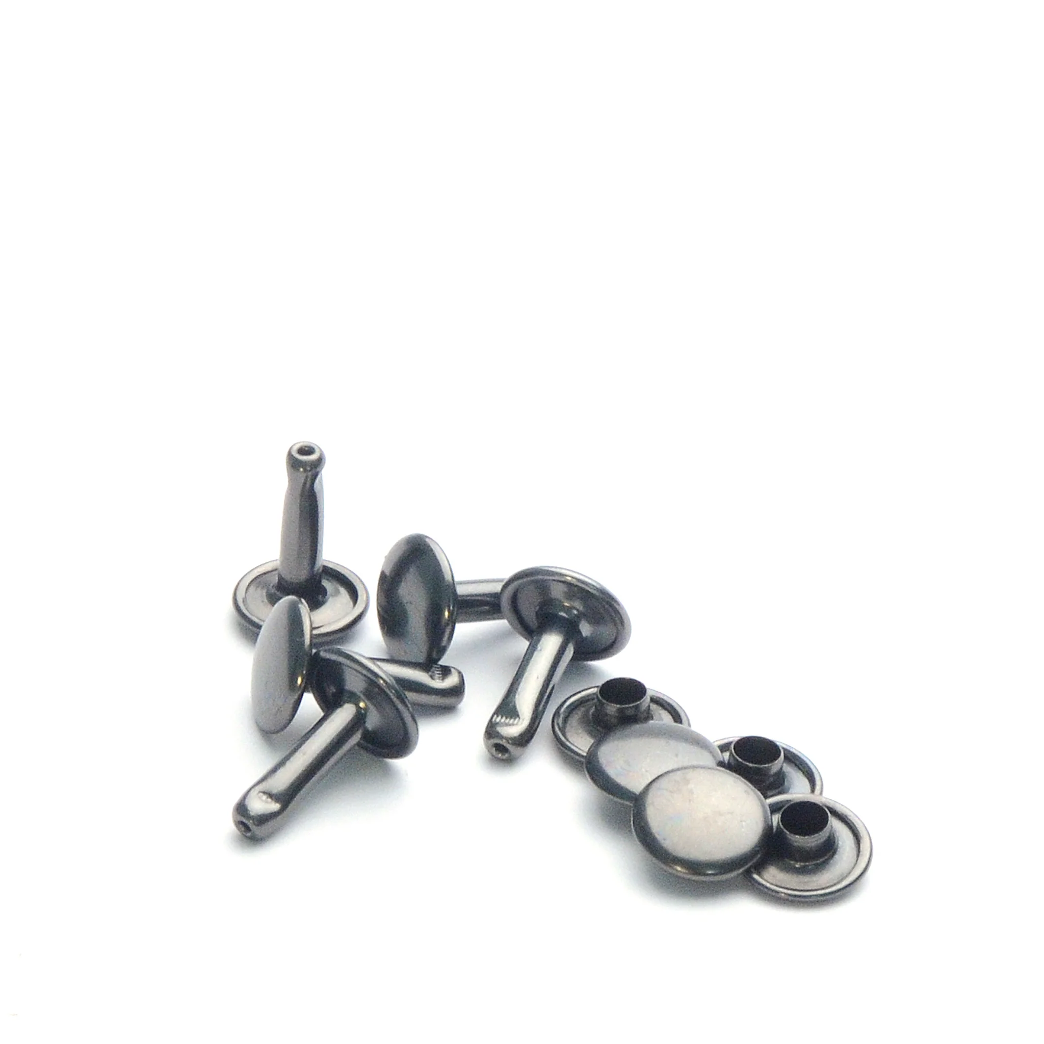 Wide Double Cap Rivets Assortment Pack- Antique Nickel